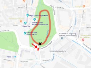 google maps black&white charity Lauf Bunter Kreis